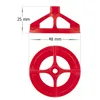 A diagram showing two views of a red tile leveling system component with dimensions indicated. Produktbild-Vorschau
