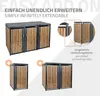 ML-Design 3-zásobník na 3 koše 240L 200x80x116,3 cm Náhľad obrázku produktu 6