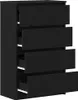 Möbel Sideboard Schwarz Eichen-Optik 60x35x98,5 cm Produktbild-Vorschau 5