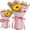 Bouquet de fleurs, tournesol, savon, rose rose, cadeau Voir les images du produit 3