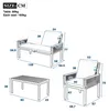 Flieks Gartenlounge Set 4er Set, Gartenmöbel Set Rattan mit Produktbild-Vorschau 7
