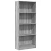 vidaXL Knihovna Grey Sonoma 60x24x143 cm Materiál na bázi Náhled obrázku produktu 1