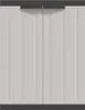 vidaXL Mobile da giardino grigio e nero 65x37x85 cm PP Anteprima dell’immagine prodotto 5
