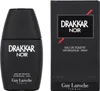 A black bottle of Drakkar Noir eau de toilette and its matching black box packaging are displayed side-by-side against a white background. Podgląd zdjęcia produktu
