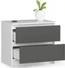 Comò K60 2 cassetti bianco e grigio grafite Anteprima dell’immagine prodotto 2