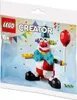 A LEGO Creator polybag featuring a clown figure with a balloon. Produktbild-Vorschau