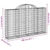 vidaXL Gabionen mit Hochbogen 2 Stk. 200x30x120/140cm Produktbild-Vorschau 7