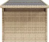 vidaXL Tavolo da giardino con piano in vetro Beige Anteprima dell’immagine prodotto 6