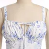ASKSA Damen Sommer y aermellos Spaghettitraeger Boho Blumen Produktbild-Vorschau 3