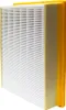 A side view of a white and yellow air filter. Produktbild-Vorschau