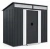 Aga Záhradný domček 238x132x180 cm Tmavosivý Náhľad obrázku produktu 1