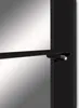 A close-up view of a black mirror cabinet with a horizontal bar and a small light fixture attached to it. Produktbild-Vorschau