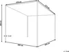 Diagram showing the dimensions of a pergola. Náhľad obrázku produktu