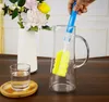 Wasserkaraffe 1,5L Glaskaraffe mit Edelstahldeckel, Bürste Produktbild-Vorschau 7