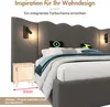 okwish Letto imbottito Letto matrimoniale 180×200 Letto Anteprima dell’immagine prodotto 3