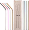 H&S 8x Edelstahl Strohhalm - 8 Strohhalme aus Edelstahl - Produktbild-Vorschau 1