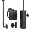 Avalo Toiletaccessoireset Zwart 4-delig - Luxe Toilet Set - Productafbeelding-voorbeeld 1