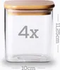 4er Set Vorratsgläser je 750 ml Eckig mit Deckel Luftdicht Produktbild-Vorschau 2