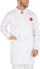 A man wearing a white doctor's coat with a red cross emblem. Anteprima dell’immagine prodotto