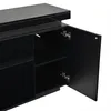 MODFU Hochglanz-Sideboard Schwarz,Kommode mit 2 Schubladen Produktbild-Vorschau 8