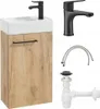 A bathroom vanity set with a sink, faucet, and plumbing components. Náhľad obrázku produktu