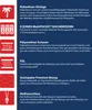 A dark blue background with red icons and white text describing mattress features. Produktbild-Vorschau