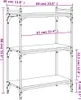 vidaXL Knihovna 3 police Černá 60x30x86 cm Materiál na bázi Náhled obrázku produktu 7