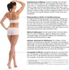 A woman is shown from the back, with text describing health benefits of sleeping in an inclined position. Produktbild-Vorschau