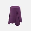 sweeek - 2er-Set stapelbare Hocker mit Kunstleder - Violett Produktbild-Vorschau 2