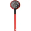 A red and black slotted spoon on a white background. Produktbild-Vorschau