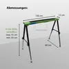 2x Arbeitsbock höhenverstellbar bis 91 cm Unterstellbock Produktbild-Vorschau 3