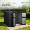 Juskys Metall Gerätehaus Luzern 7,8 m² - wetterfest & Produktbild-Vorschau 2