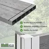 2in1 Hochbeet mit Mährobotergarage Holzoptik 73x79x56 cm Produktbild-Vorschau 5
