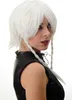 WIG ME UP Perücke Cosplay Kurz Weiß geflochten Zöpfe Produktbild-Vorschau 3
