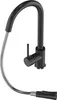 A black kitchen faucet with a pull-out spray hose. Náhled obrázku produktu