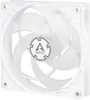 A white computer fan with transparent blades is shown against a white background. Voir les images du produit