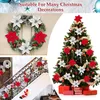 40 Stücke Weihnachtsstern Künstliche Weihnachtsblumen Produktbild-Vorschau 4