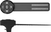 Top and side views of a black wireless steering wheel remote control. Náhled obrázku produktu