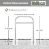 2x Fahrradanlehnbügel 115 x 78 cm Stahl feuerverzinkt Ø 49 Produktbild-Vorschau 3