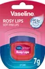 The image shows the packaging of Vaseline Rosy Lips lip balm. Produktbild-Vorschau