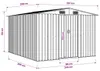 vidaXL Abri de jardin 257x298x178 cm Métal anthracite Voir les images du produit 7