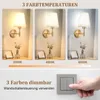 2 Stück Wandleuchte Innen Retro Wandlampe E27 Fassung mit 3 Produktbild-Vorschau 2