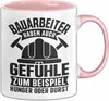 Bauarbeiter Geschenk Tasse Bauarbeiter Haben Auch Gefühle Produktbild-Vorschau 1