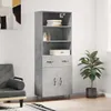 vidaXL Highboard Betongrau 69,5x34x180 cm Holzwerkstoff Produktbild-Vorschau 1