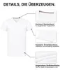 Mivaro Herren T-Shirt 3er Pack V-Ausschnitt Weiß - V-Neck Produktbild-Vorschau 3