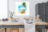 MuchoWow® Poster Strandkorb - Sonnenschirm - Palme 100x100 Produktbild-Vorschau 3