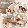 Ciel de lit cabane 135x360 cm beige clair sans applique Voir les images du produit 3