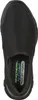 A top-down view of a black Skechers slipper. Produktbild-Vorschau