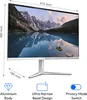A monitor with dimensions and feature callouts. Produktbild-Vorschau
