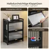 FCH Küchenregale, 4-stöckiger Schrank, mit Türen, Schwarz, Produktbild-Vorschau 4